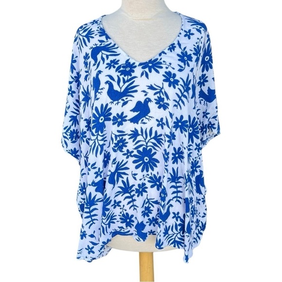 Show Me Your Mumu Peta Tunic Senorita Bluebird Caftan Style Small Beach Boho GUC - Picture 2 of 8
